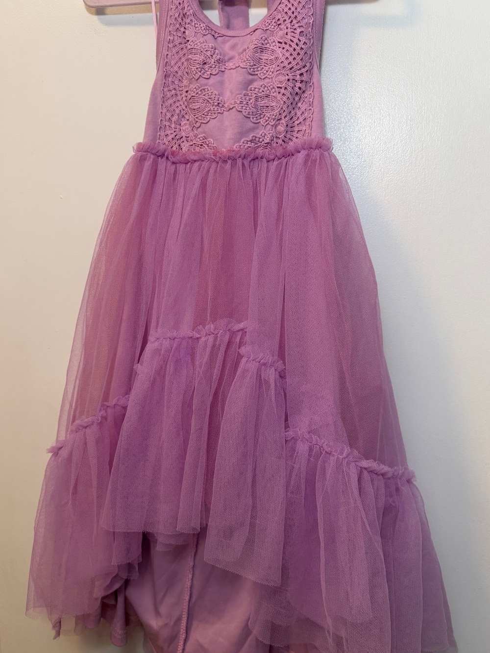 Joyfolie Purple Lace & Tulle High-Low Party Dress